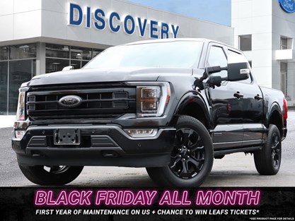2022 FORD F-150 LARIAT | 4X4 | HYRBID | BLK PKG | ROOF | 360 | 20S