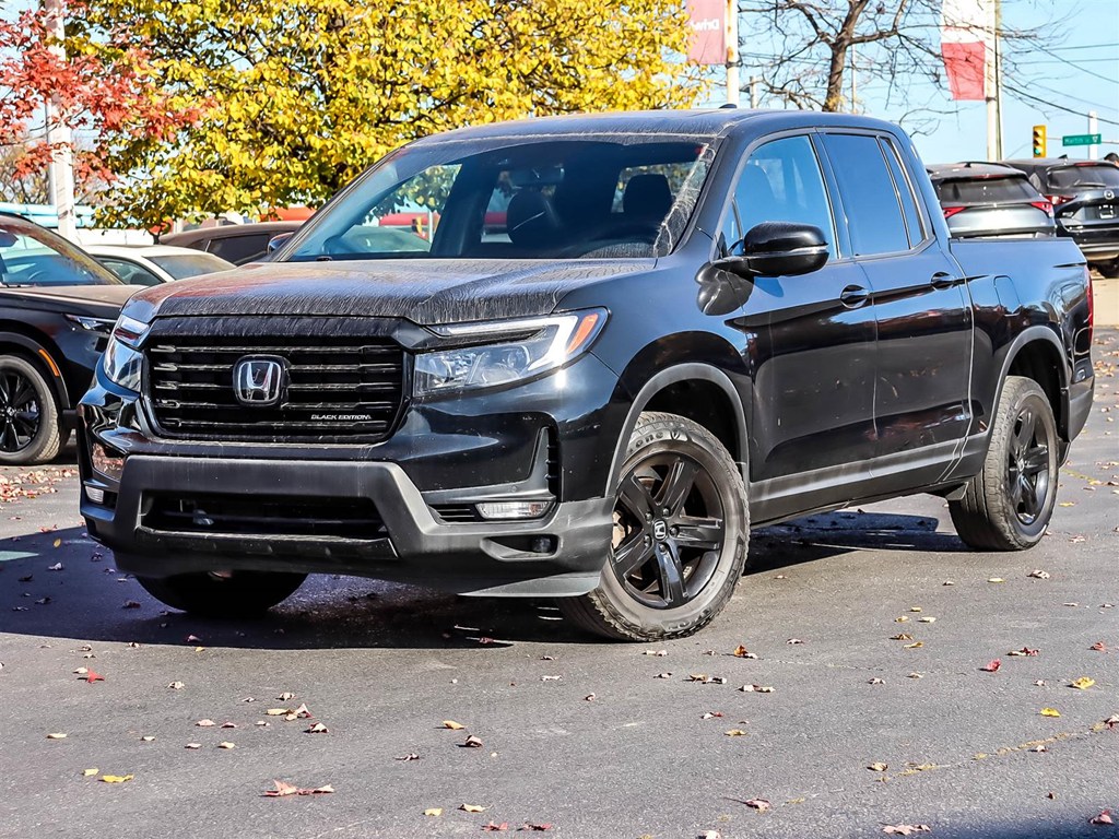 Crystal Black Pearl 2022 Honda Ridgeline Pickup Truck All-Wheel Drive Automatic