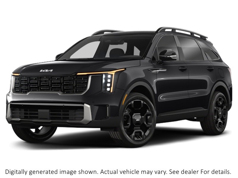 2025 Kia Sorento X-Line AWD Ebony Black  Shot 2