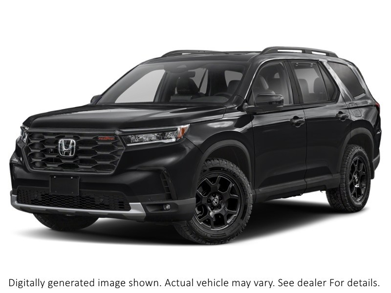 2025 Honda Pilot Trailsport AWD Crystal Black Pearl  Shot 4