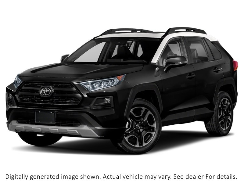 2019 Toyota Rav4 AWD Trail Midnight Black Metallic w/White Roof  Shot 19