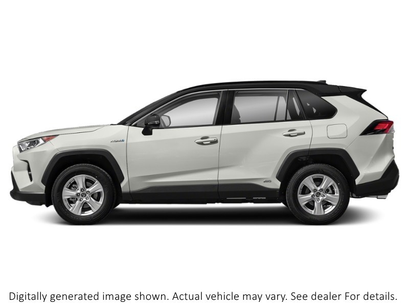 2021 Toyota Rav4 Hybrid Hybrid XLE AWD Blizzard Pearl w/Black Roof  Shot 3
