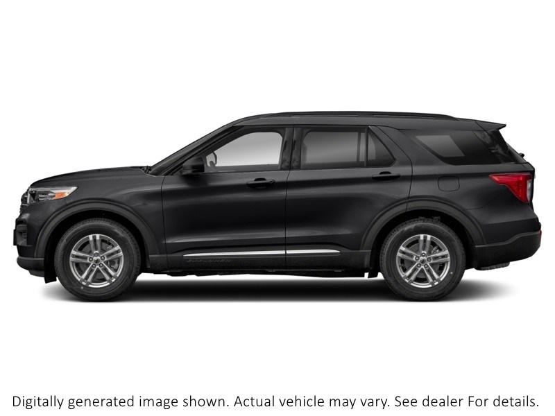 2022 Ford Explorer XLT 4WD Agate Black Metallic  Shot 3