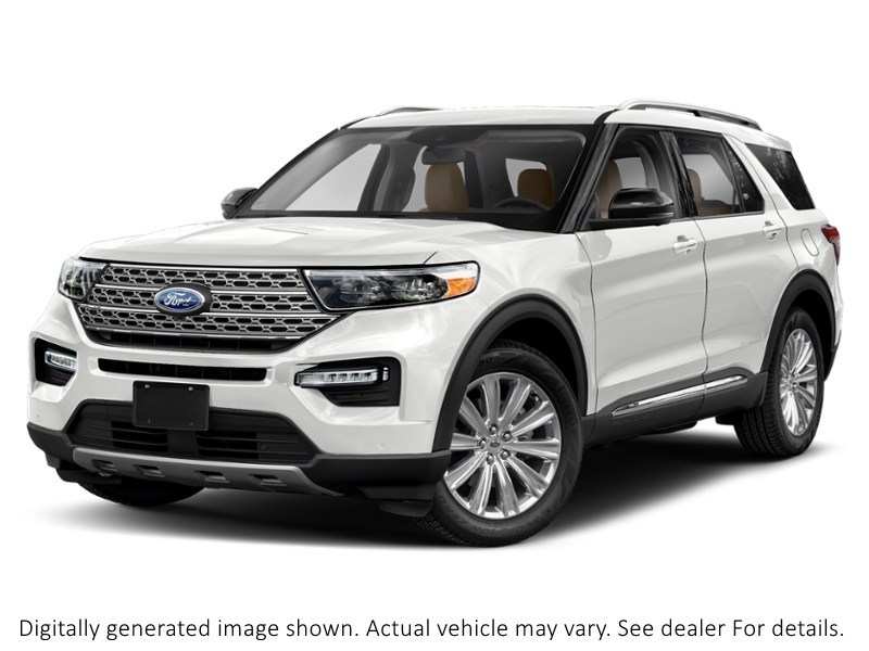 2021 Ford Explorer Limited 4WD Star White Metallic Tri-Coat  Shot 1