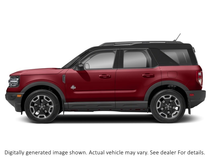 2021 Ford Bronco Sport Outer Banks 4X4 Rapid Red Metallic Tinted Clearcoat  Shot 3