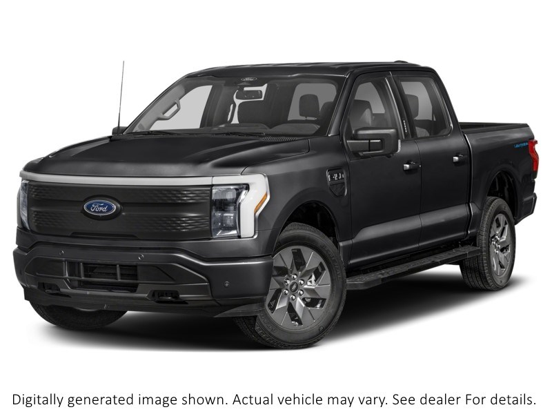 2025 FORD F-150 LIGHTNING XLT 4WD SUPERCREW 5.5' BOX Agate Black Metallic  Shot 1