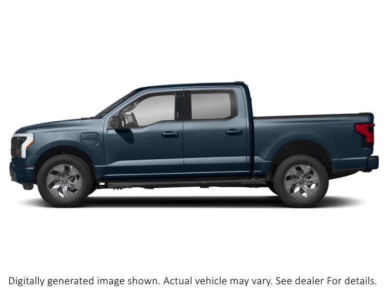 2023 Ford F-150 Lightning XLT 4WD SuperCrew 5.5' Box Antimatter Blue Metallic  Shot 3