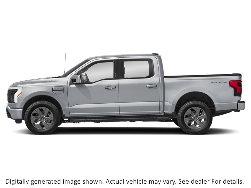 2023 Ford F-150 Lightning Lariat 4WD Supercrew 5.5' Box Iconic Silver Metallic  Shot 3