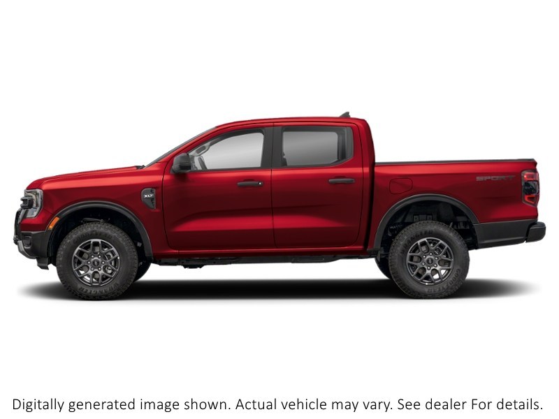 2026 Ford Ranger XLT 4WD Supercrew 5' Box Ruby Red Metallic Tinted Clearcoat  Shot 3