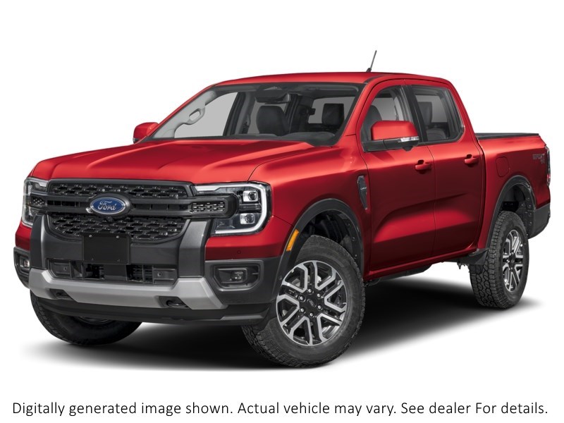 2025 FORD RANGER LARIAT 4WD SUPERCREW 5' BOX Ruby Red Metallic Tinted Clearcoat  Shot 1