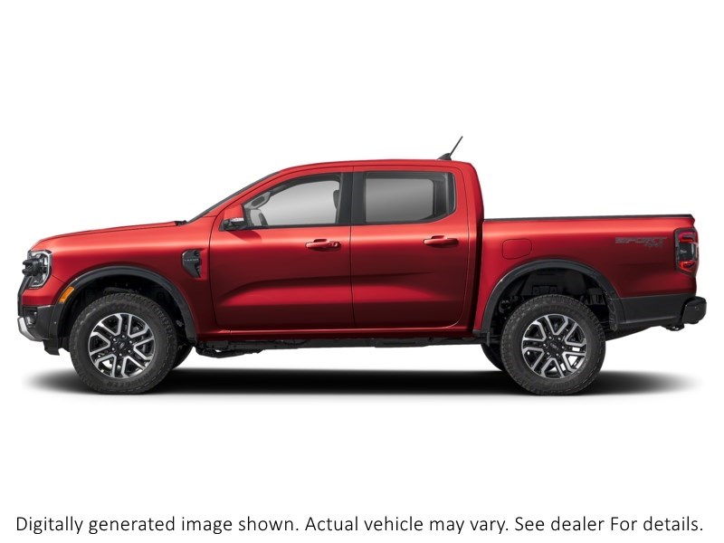 2025 FORD RANGER LARIAT 4WD SUPERCREW 5' BOX Ruby Red Metallic Tinted Clearcoat  Shot 5