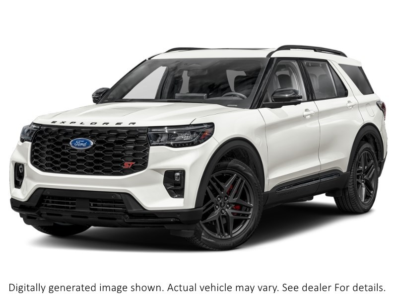 2025 Ford Explorer ST 4WD Star White Metallic Tri-Coat  Shot 1