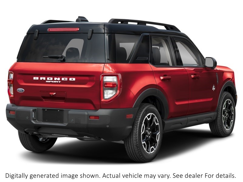 2025 FORD BRONCO SPORT OUTER BANKS 4X4 Ruby Red Metallic Tinted Clearcoat  Shot 2